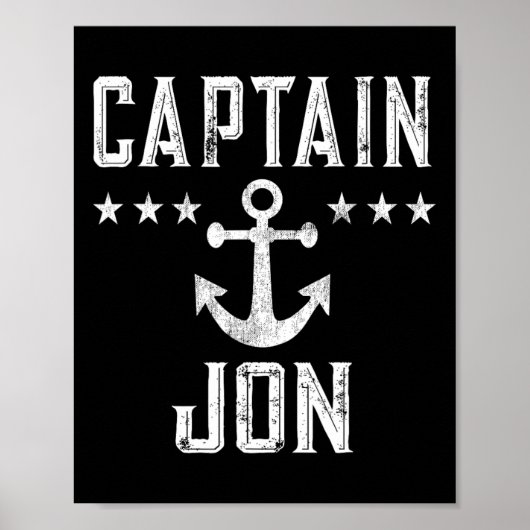 Captain Jon Boating Geschenk für Bootliebhaber Poster (Vorne)