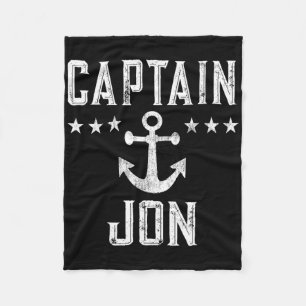 Captain Jon Boating-Geschenk für Bootsliebhaber  Fleecedecke