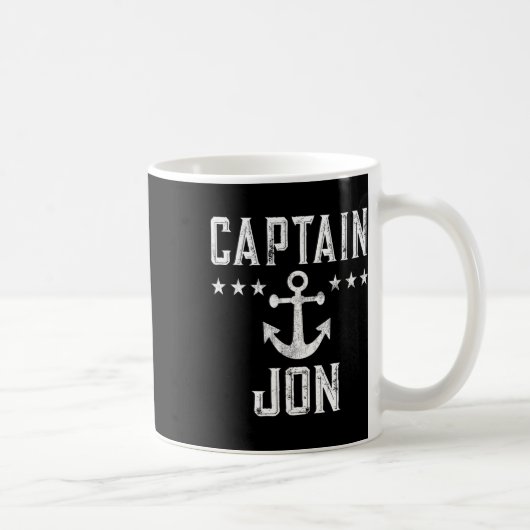 Captain Jon Boating-Geschenk für Bootsliebhaber Kaffeetasse (Rechts)