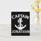 Captain Jonathan Boat Anchor Yacht Bootschiff Karte (Gelbe Blume)