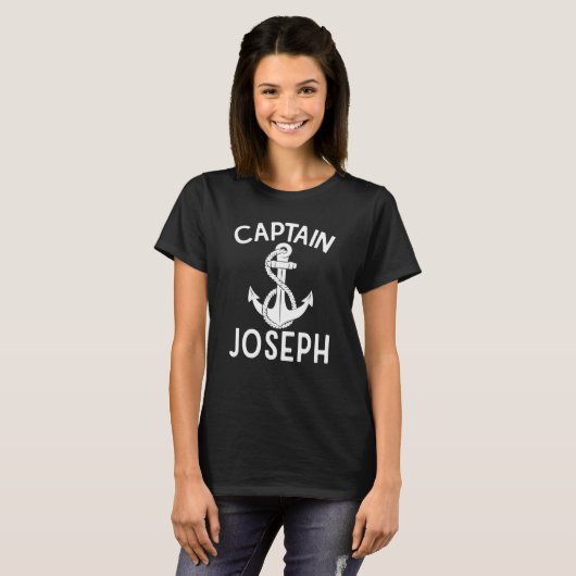 Captain Joseph Anchor Boating Ship Boat Yacht T-Shirt (Vorne ganz)