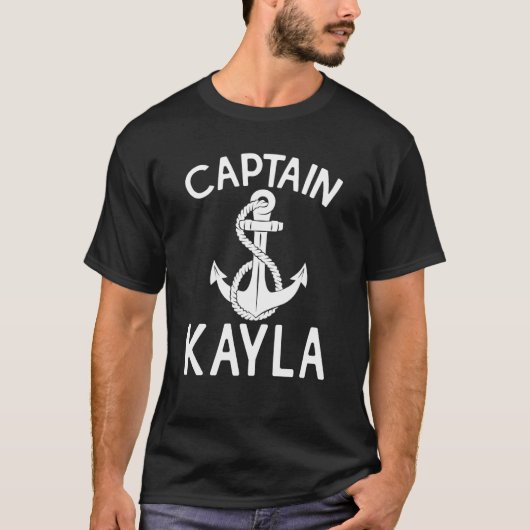 Captain Kayla Yacht Anchor Boat Boating Ship T-Shirt (Vorderseite)