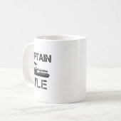 Captain Kyle Pontoon Personalisierter Bootsname Fi Kaffeetasse (Vorderseite Links)