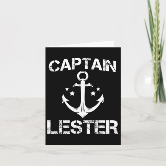 Captain Lester Funny Birthday Personalisiert Name Karte (Vorderseite)