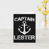 Captain Lester Funny Birthday Personalisiert Name Karte (Gelbe Blume)