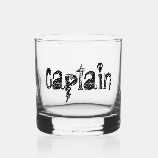 Captain Lettering Whiskyglas (Vorderseite)