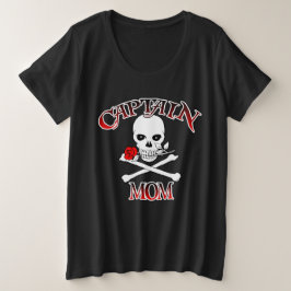 Captain Mama Große Größe T-Shirt
