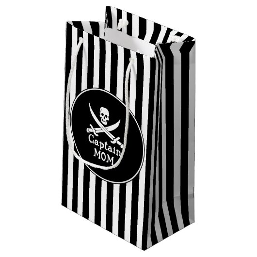 Captain Mama Kleine Geschenktüte (Rückseite Schrägansicht)