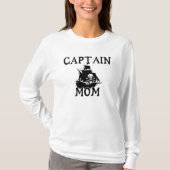 Captain Mama Ladys Long Sleeve (Angepasst) T-Shirt (Vorderseite)