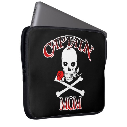 Captain Mama Laptop Sleeve (Vorne Rechts)