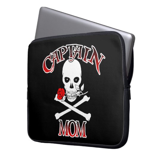 Captain Mama Laptop Sleeve (Vorderseite Links)