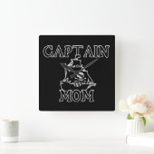 Captain Mama Quadratische Wanduhr (Zuhause)
