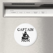 Captain Mama Round Magnet (In Situ (Geschirrspüler))