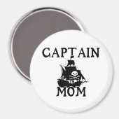 Captain Mama Round Magnet (Vorderseite/Rückseite)
