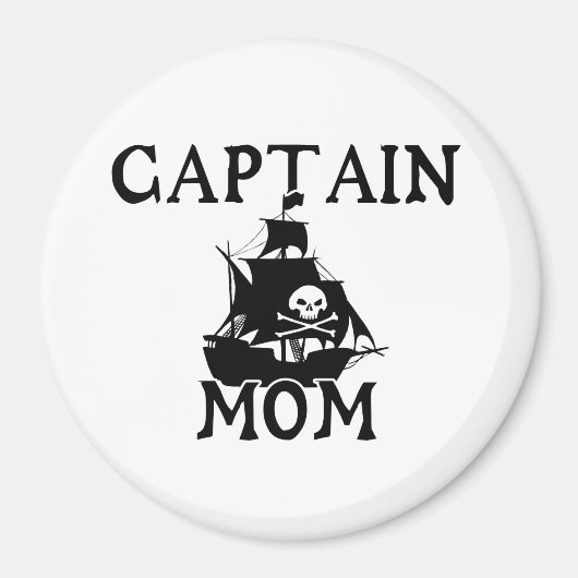 Captain Mama Round Magnet (Vorne)