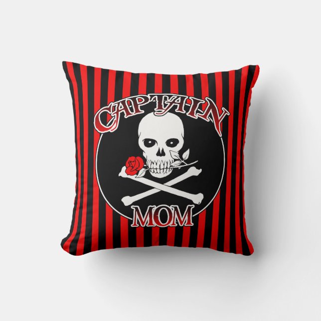 Captain Mama Throw Kissen (Vorderseite)