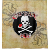 Captain Mama - Von den Deep begeistert Duschvorhang (Vorderseite)