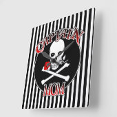 Captain Mama Wall Clock Quadratische Wanduhr (Winkel)