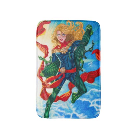 Captain Marvel ~ Carol Danvers Badematte (Vorderseite Vertikal)