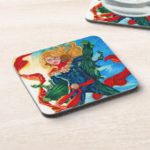 Captain Marvel ~ Carol Danvers Getränkeuntersetzer (Linke Seite)