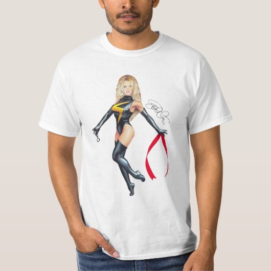 " Captain Marvel Pamela Anderson" T-Shirt (Vorderseite)