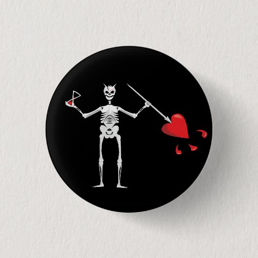 CAPTAIN MAYFLOWER'S Blackbeard Flag Button (Vorderseite)