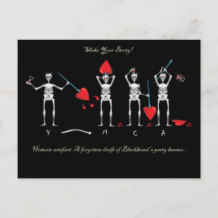 CAPTAIN MAYFLOWER'S Blackbeard Flag Postkarte