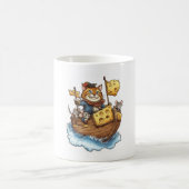 Captain Meowbeard - Funny Pirate Cat Graphic Kaffeetasse (Mittel)