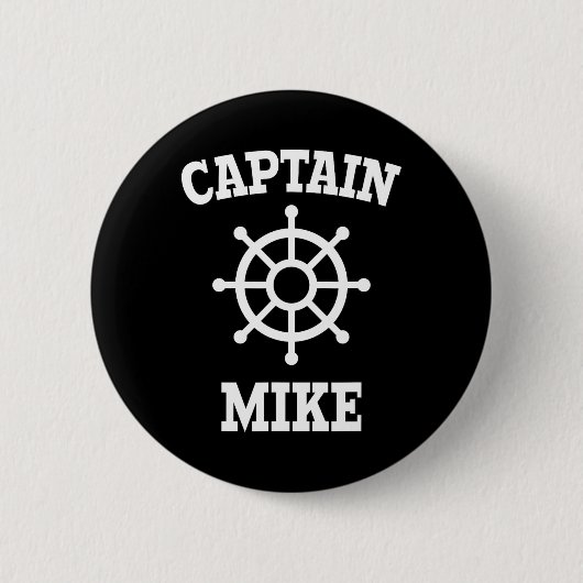 Captain Mike T-Shirt Button (Vorderseite)