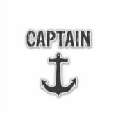 Captain, minimalistisches Design Aufkleber (Vorderseite)