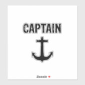 Captain, minimalistisches Design Aufkleber (Blatt)