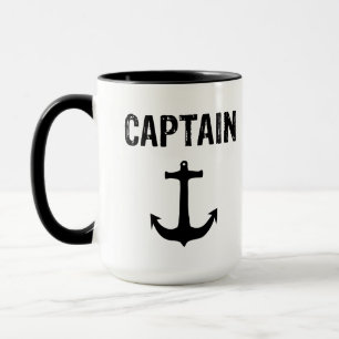 Captain, minimalistisches Design Tasse