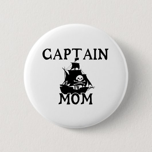 Captain Mom Sm Round Button (Vorderseite)