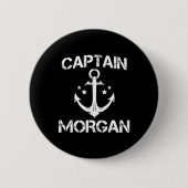 Captain Morgan Funny Birthday Personalisierter Nam Button (Vorderseite)