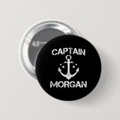 Captain Morgan Funny Birthday Personalisierter Nam Button (Vorne & Hinten)