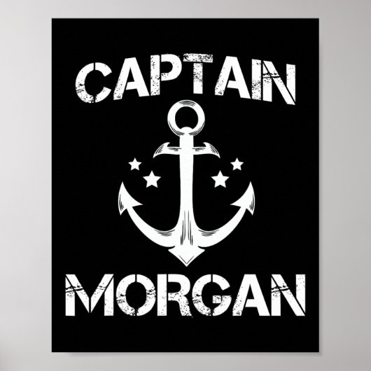 Captain Morgan Funny Birthday Personalisierter Nam Poster (Vorne)