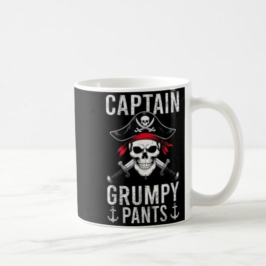 Captain Mpy Pants Rate Humor Skull Graphic Kaffeetasse (Rechts)