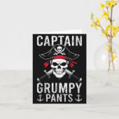 Captain Mpy Pants Rate Humor Skull Graphic Karte (Gelbe Blume)