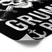 Captain Mpy Pants Rate Humor Skull Graphic  Poster (Ecke)