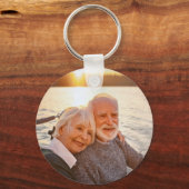 Captain Name Anchor Gold Laurel Foto Back Navy Schlüsselanhänger (Rückseite)