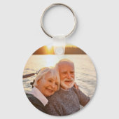 Captain Name Anchor Gold Laurel Foto Back Navy Schlüsselanhänger (Rückseite)