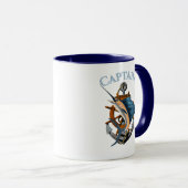 Captain Nautical Anchor Tiefseefischerei Tasse (VorderseiteRechts)