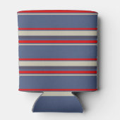Captain Nautical Blue Striped Custom Dosenkühler (Rückseite)