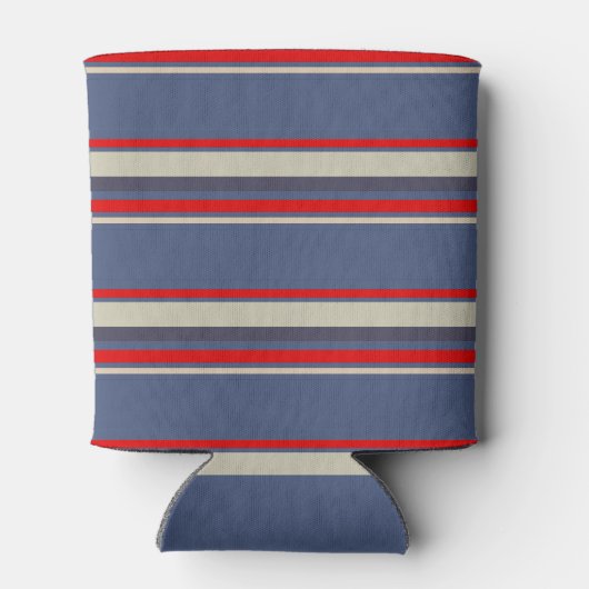 Captain Nautical Blue Striped Custom Dosenkühler (Rückseite)