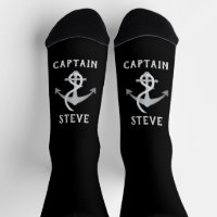 Captain Nautical Name Anchor Segelsocken