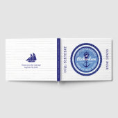 Captain Nautical Rope Anchor Helm zum 50. Geburtst Gästebuch (Voll)