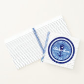 Captain Nautical Rope Anchor Helm zum 50. Geburtst Notizblock (Innenseite)