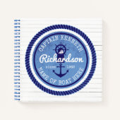 Captain Nautical Rope Anchor Helm zum 50. Geburtst Notizblock (Vorderseite)