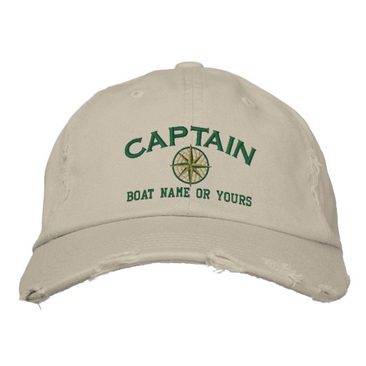 Captain Nautical STAR Personalisieren Sie es! Stic Bestickte Baseballkappe (Vorderseite)