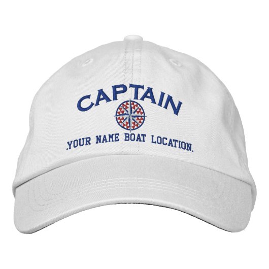 Captain Nautical STAR Personalisieren Sie es! Stic Bestickte Kappe (Vorderseite)